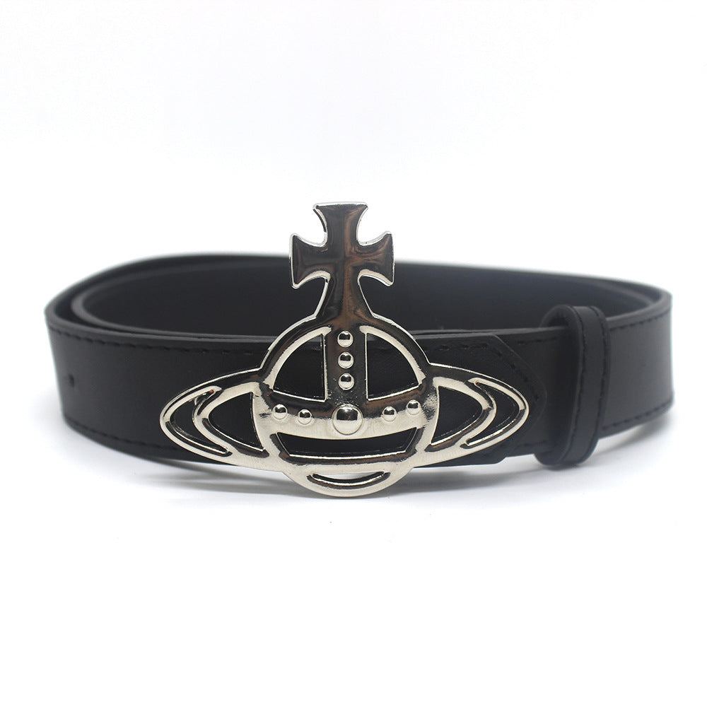 Saturn Buckle Universal Casual Fashion Decorative Belts