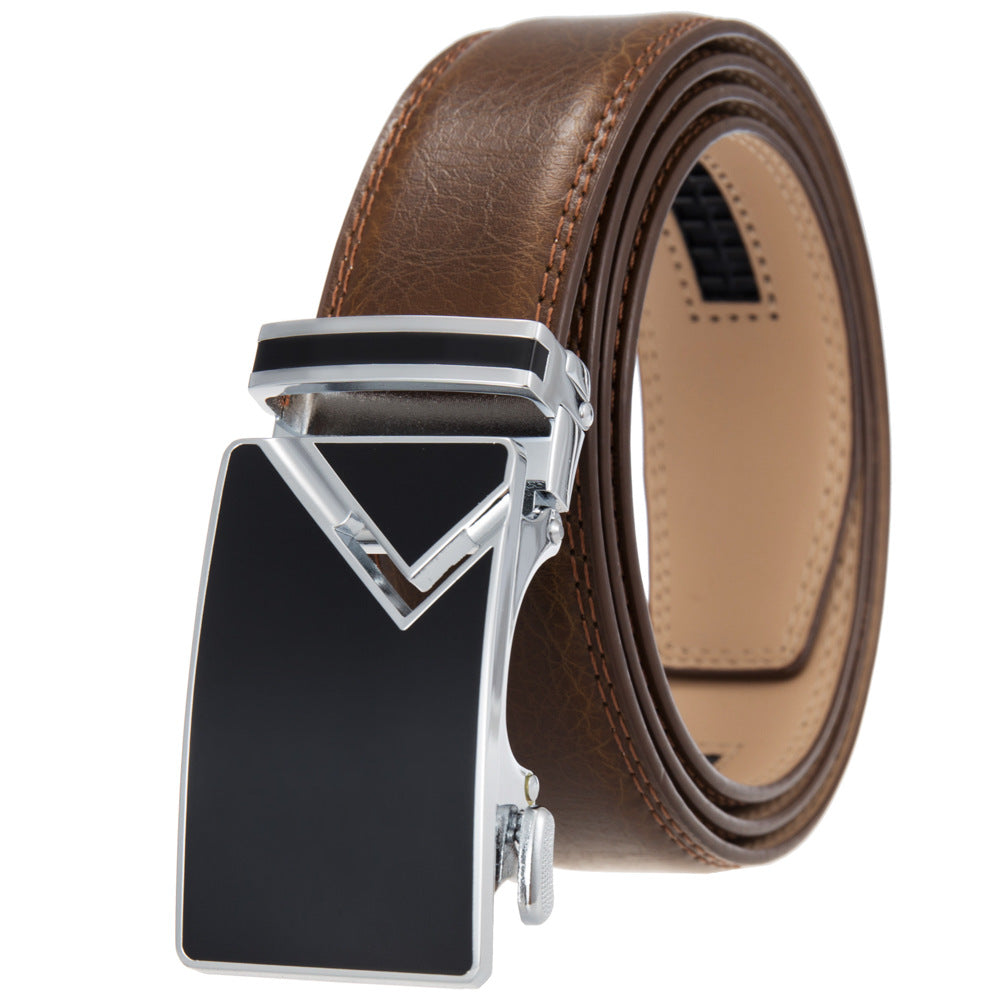 Men's Abrasive Buckle Leather Automatic Fashion Belts