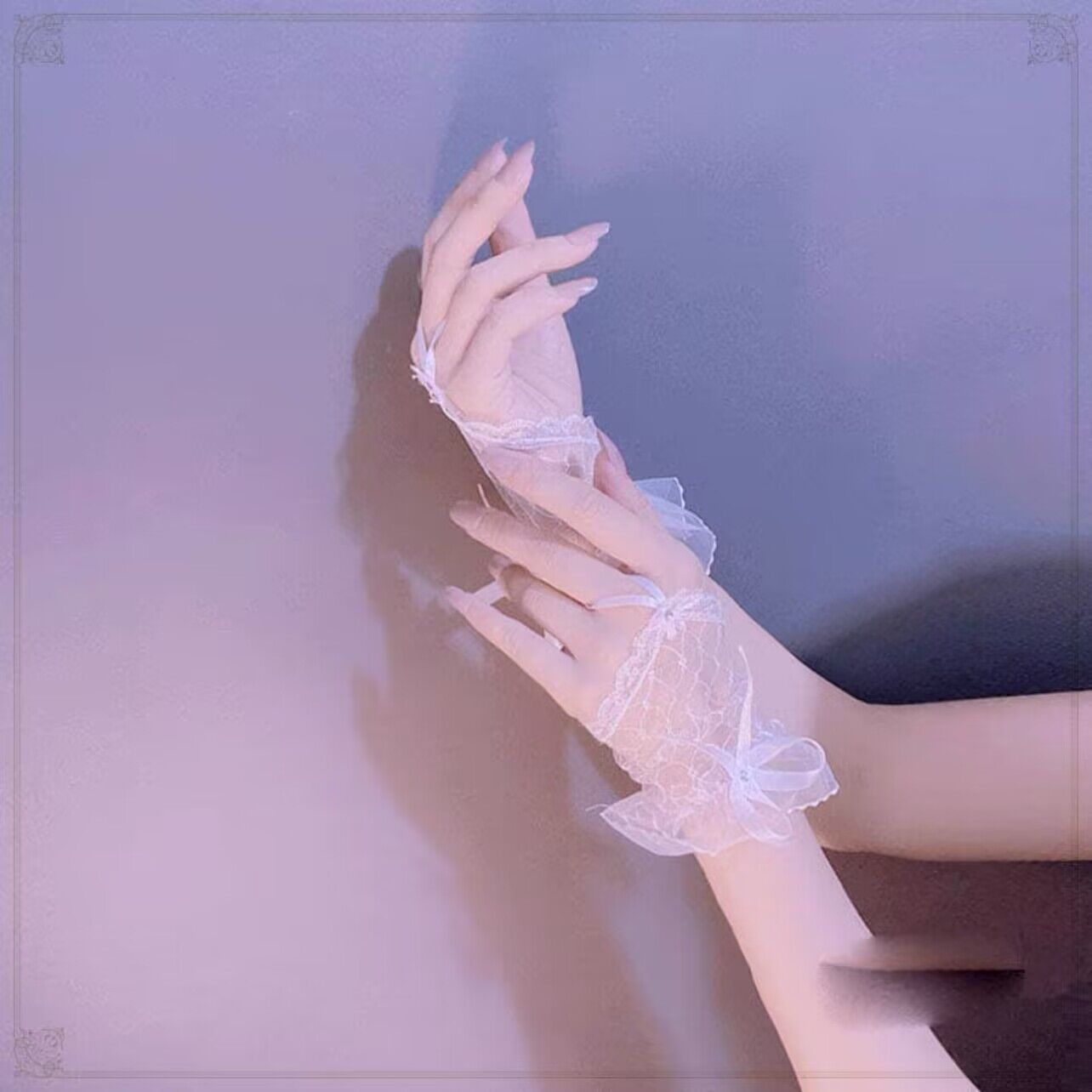 Women's Wedding White Lace Sexy Props Advanced Gloves