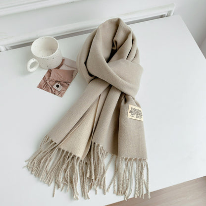 Women's Korean Style Double-sided Long Warm Fashionable Scarfs