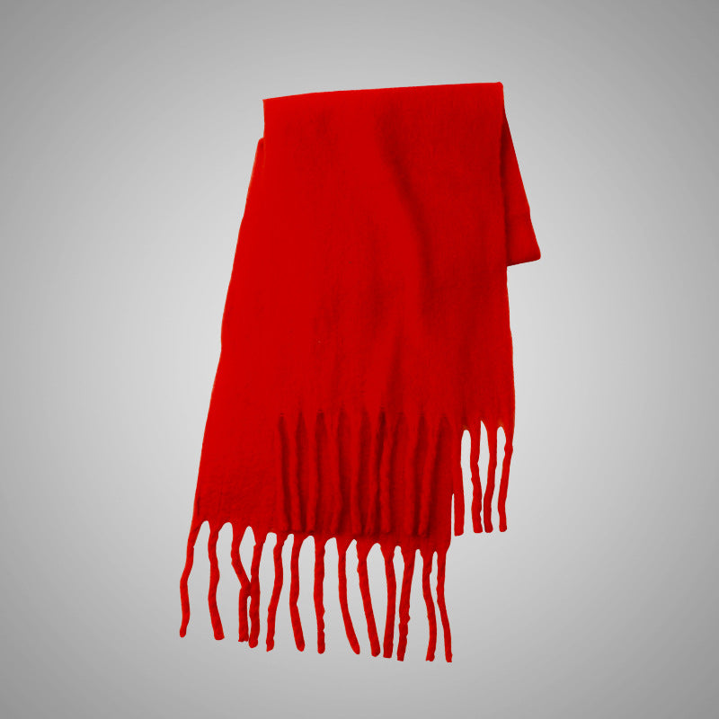 Solid Color Mohair Heavy Idle Style Scarfs