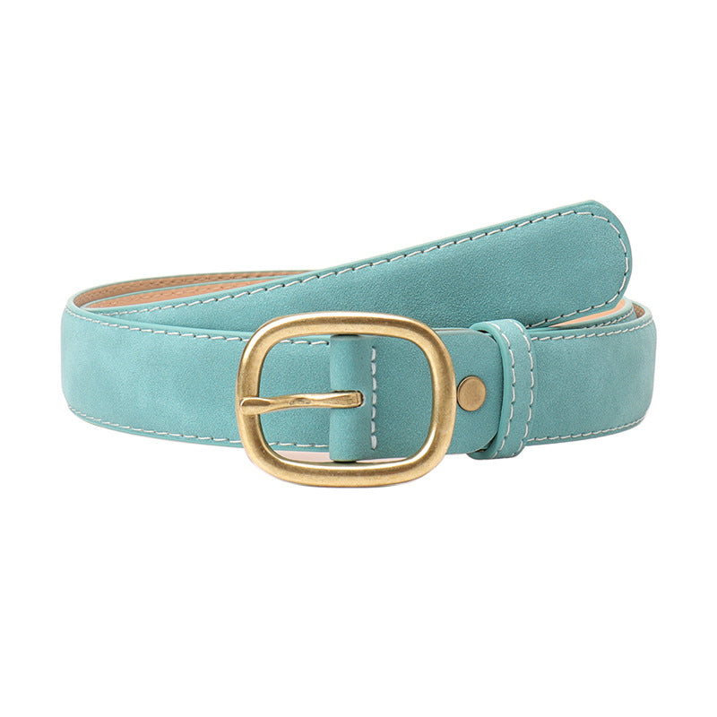 Women's Style Trendy Bronze Pin Buckle Female Belts