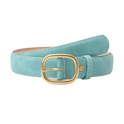 Women's Style Trendy Bronze Pin Buckle Female Belts