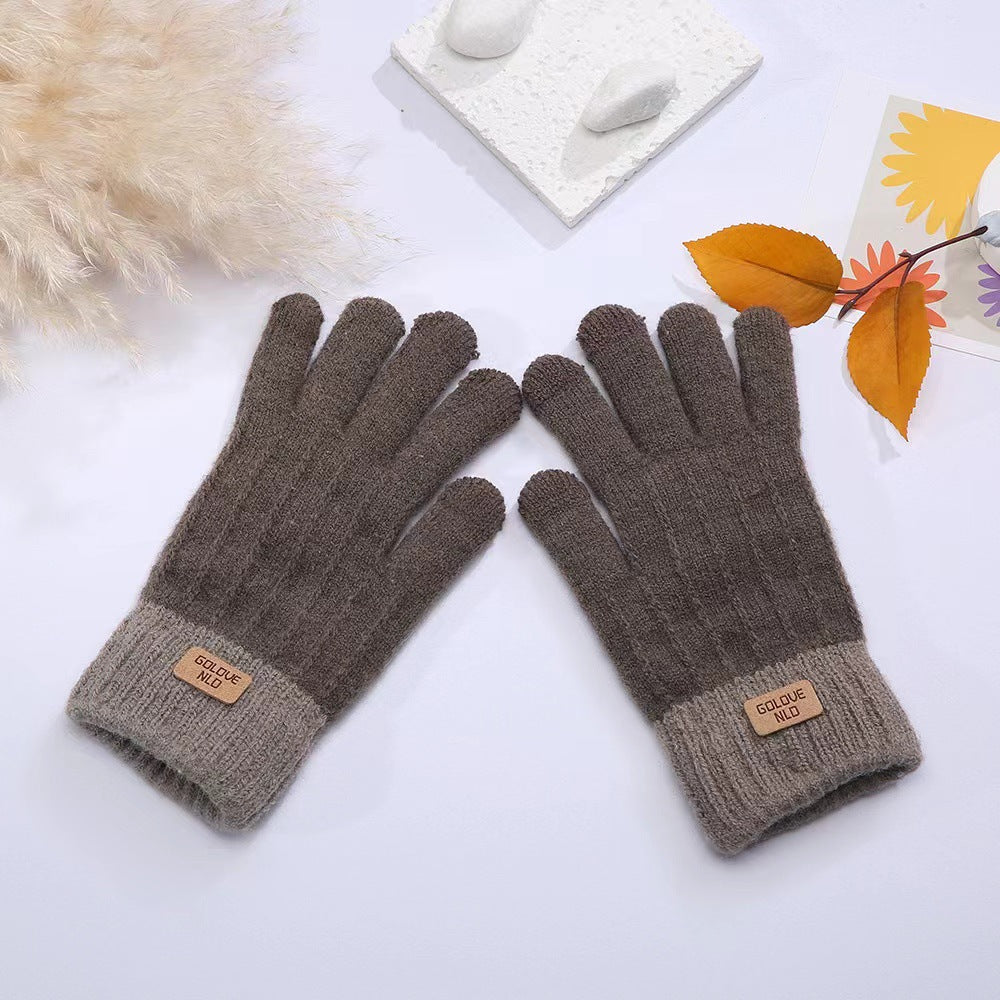 Women's & Men's Knitted Touch Screen Full Finger Thermal Extra Thick Gloves