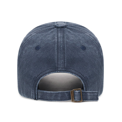 Men's Three-dimensional Embroidery Soft Washed Cotton Distressed Hat Letters Trendy Hats & Caps