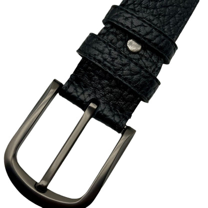 Men's High-grade Wild Leather Decorative Black Pin Buckle Belts