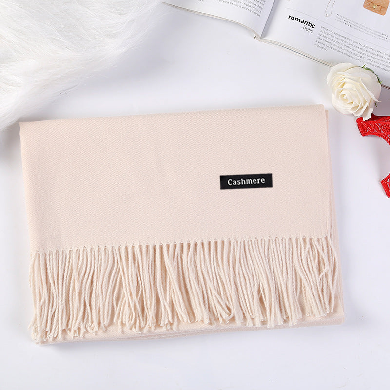 Women's & Men's Solid Color Artificial Cashmere Winter High-grade Scarfs