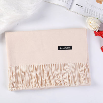 Women's & Men's Solid Color Artificial Cashmere Winter High-grade Scarfs