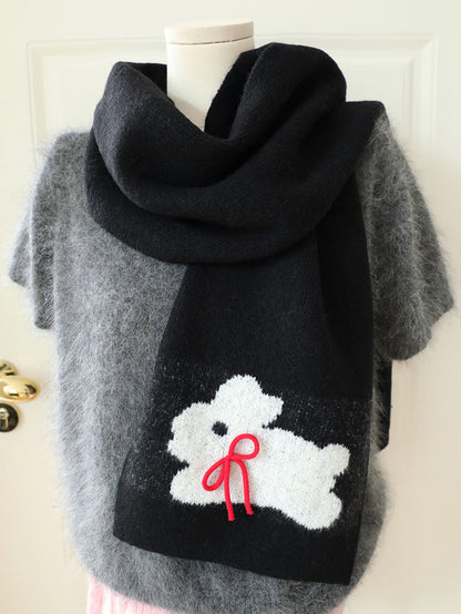 Super Beautiful Handmade Bow Cartoon Puppy Scarfs