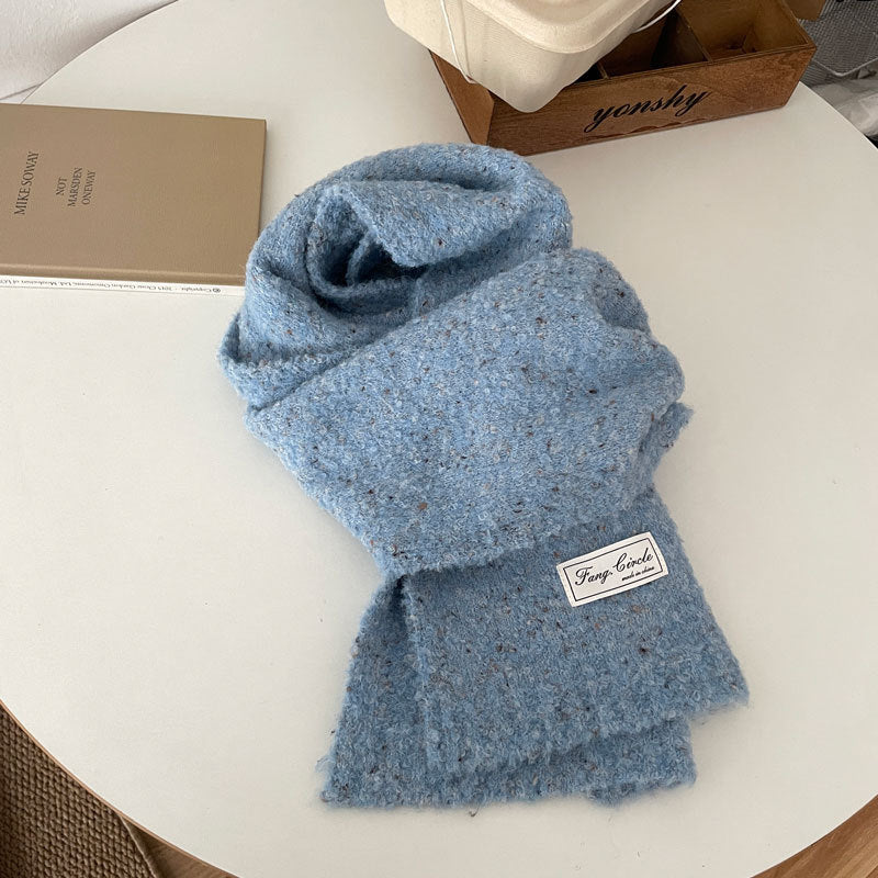 Homemade Korean Romantic Trendy Knitted With Wool Scarfs