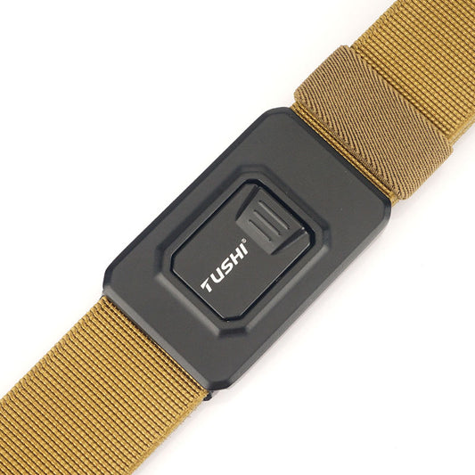 Men's Aluminum Alloy Release Buckle Tactical Nylon Belts