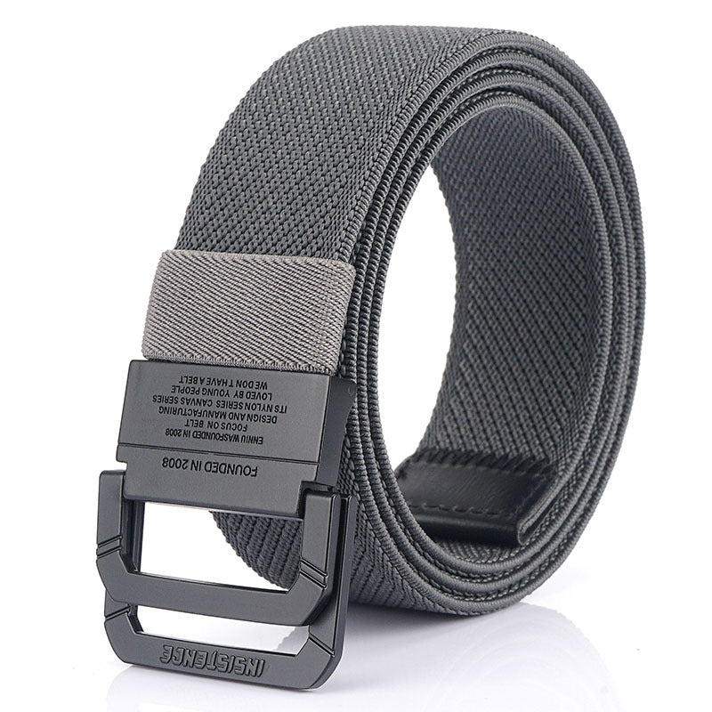 Men's Double Buckle Canvas Outdoor Sports Casual Belts