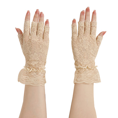 Women's Finger Wedding Sun Protection Driving Travel Gloves