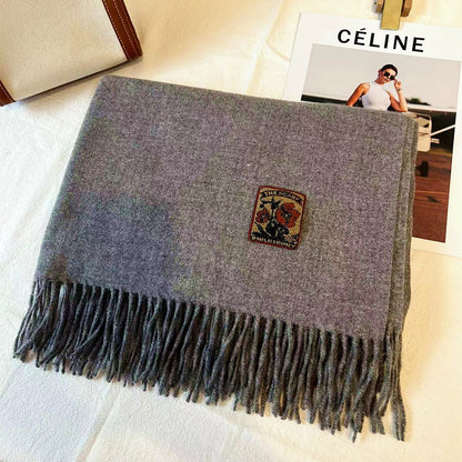 Women's Solid Color Winter Thickened High-grade Wool Scarfs