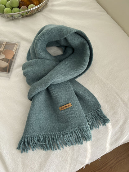 Women's Winter Versatile Solid Color Cashmere Narrow Scarfs