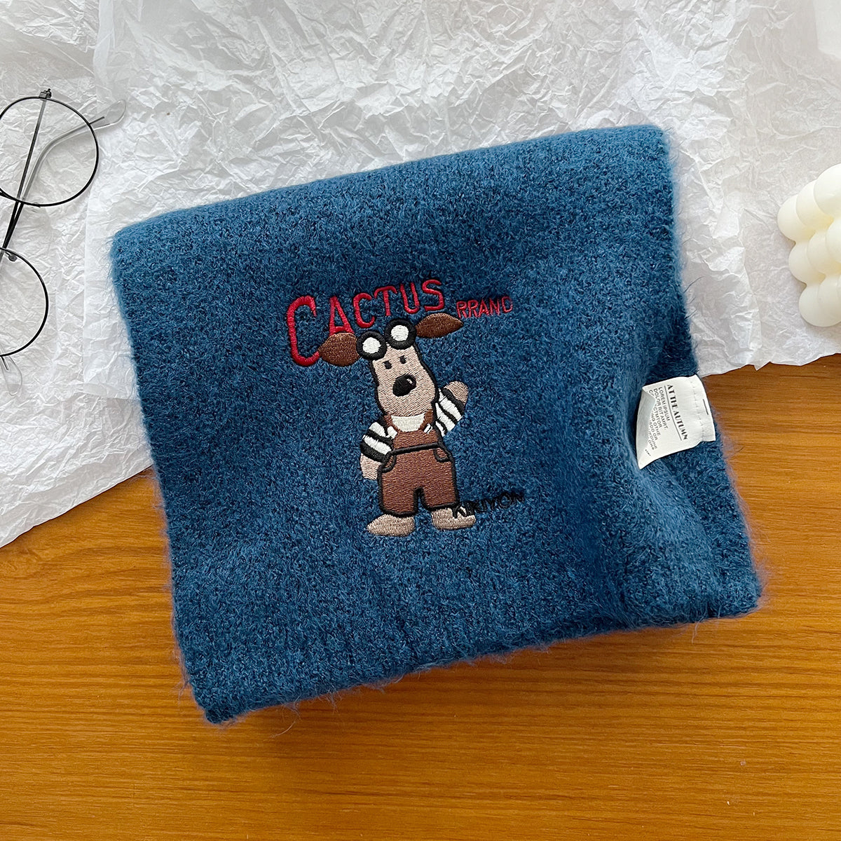 Knitted Warm Senior Puppy College Style Scarfs