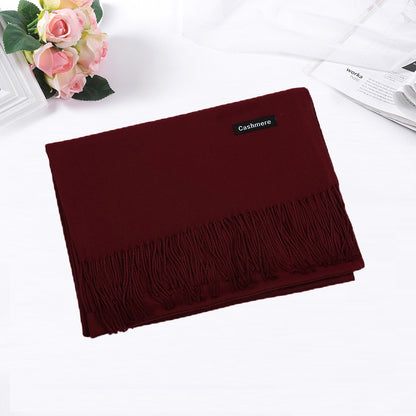 Women's & Men's Solid Color Artificial Cashmere Winter High-grade Scarfs