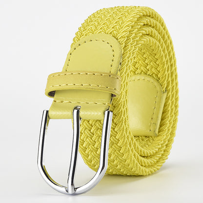 Women's & Men's Woven Stretch Casual Alloy Pin Buckle Belts