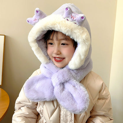 Children's Winter Fleece Lined Padded Warm Keeping Windproof Earflaps Boys Kids' Headwear