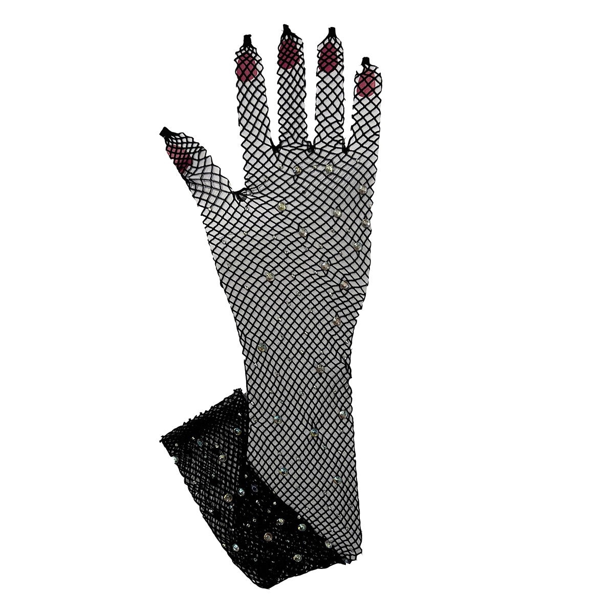 Stretch Retro Dance Party Colorful Crystals Role Gloves