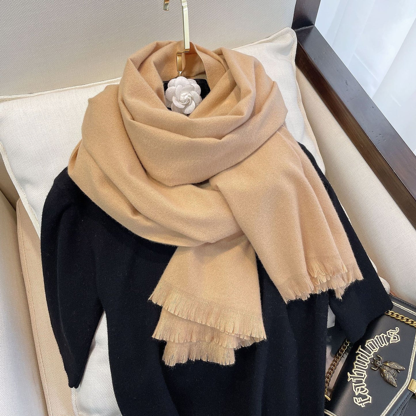 Women's Classic Pure Color Warm Keeping Fashion Scarfs