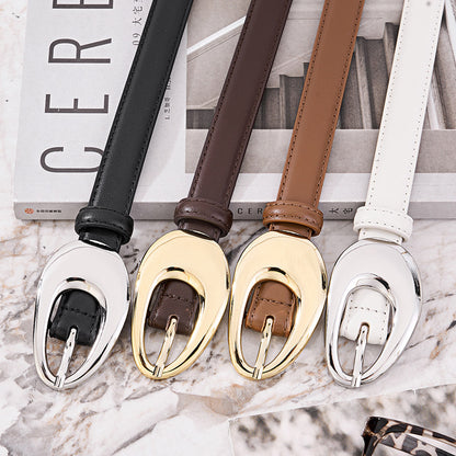 Women's Leather First Layer Cowhide Formal Decoration Belts