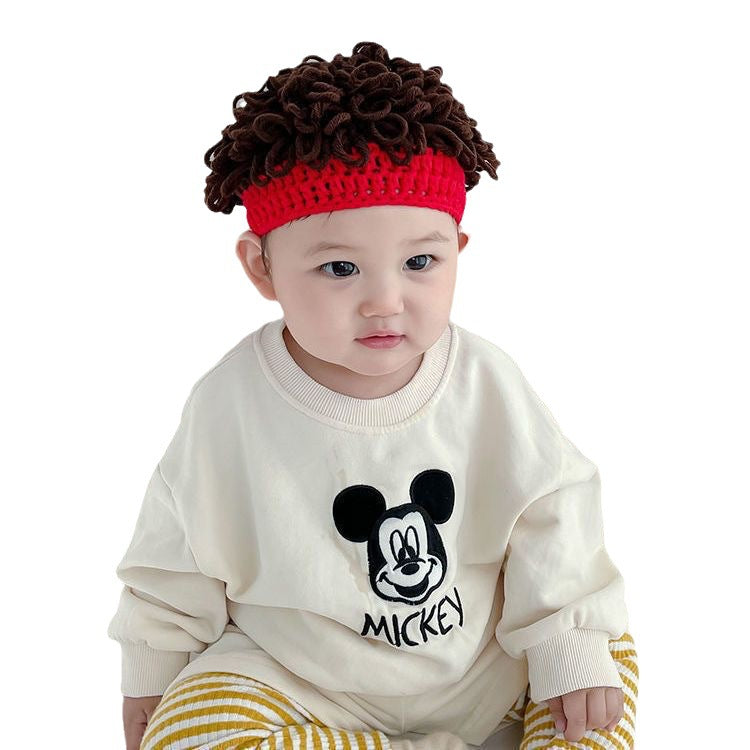 Hat Afro Cute Wool Small Curve Warm Male Kids' Headwear