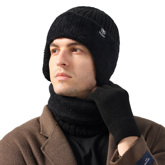 Men's Winter Outdoor Cycling Warm Two-piece Suit Hats & Caps