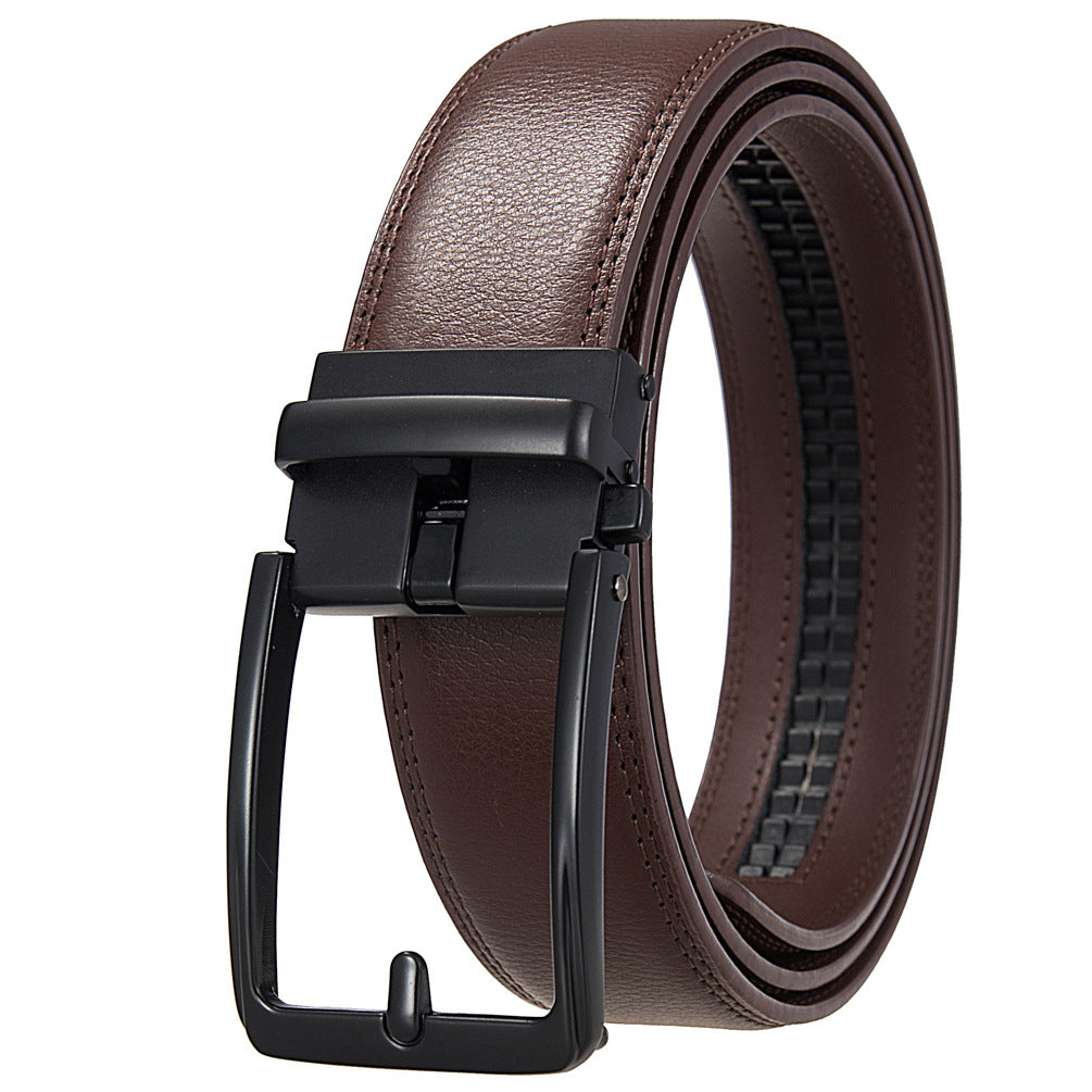 Men's Creative Automatic Buckle Split Leather Belts