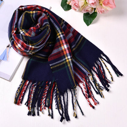 Women's & Men's Style Plaid Winter High-grade Artificial Cashmere Scarfs