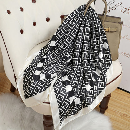 Large Kerchief Printed Female Mother's Outer Scarfs