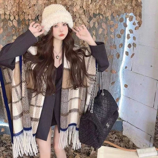 Women's Warm Shawl Grassland Tibet Travel Cloak Scarfs