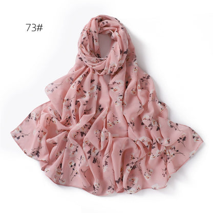 Small Floral Letter Sunscreen Shawl Pearl Scarfs