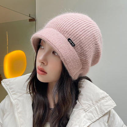 Women's Fashion Small Rabbit Fur Hat Peaked Hats & Caps