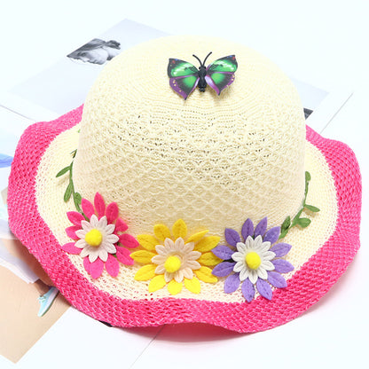 Children's Straw Summer Fisherman Boy Sun Protection The Kids' Headwear