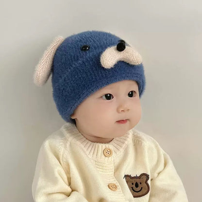 Winter Boys Cute Warm Woolen Ear Kids' Headwear