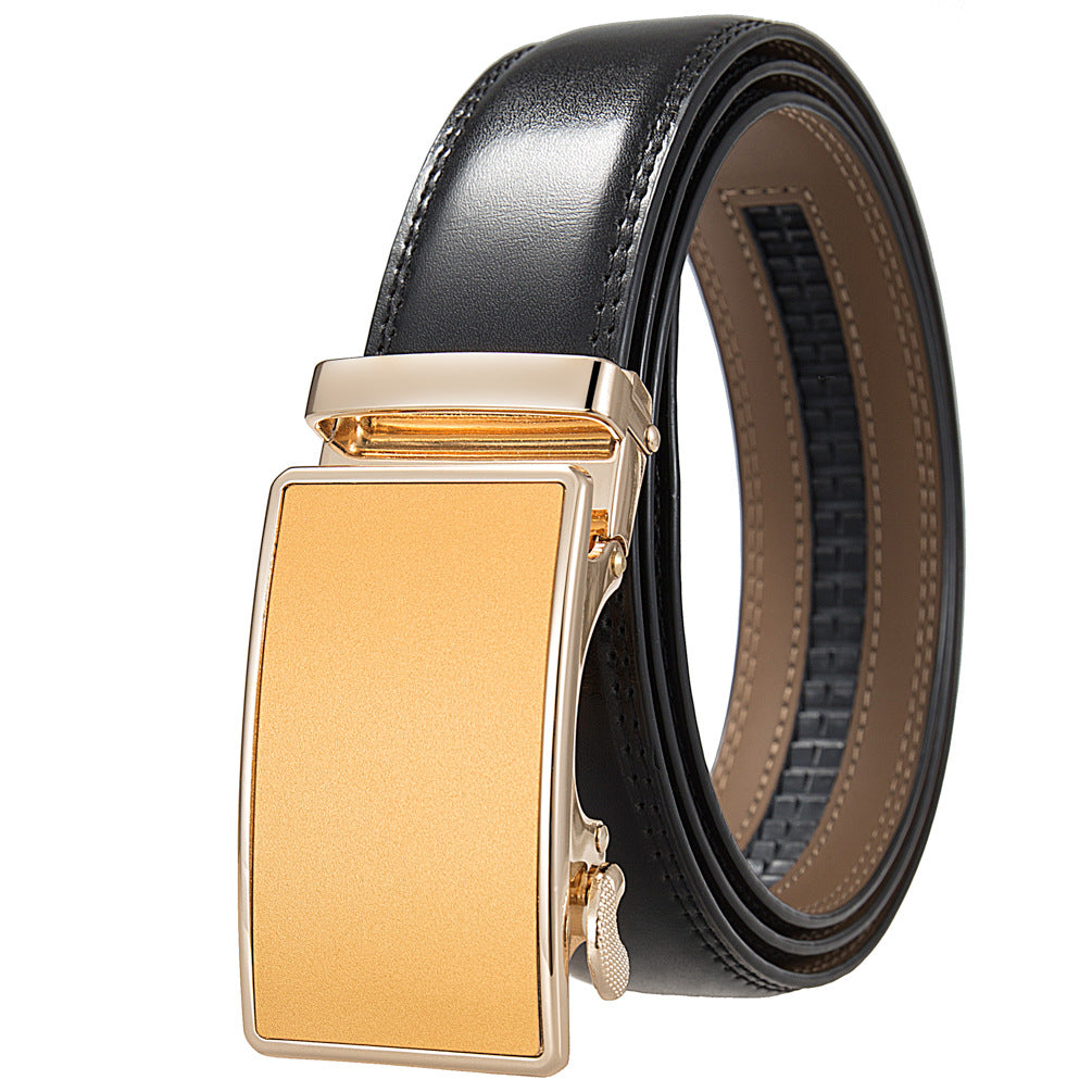 Men's Durable Versatile Automatic Buckle Cowhide Belts