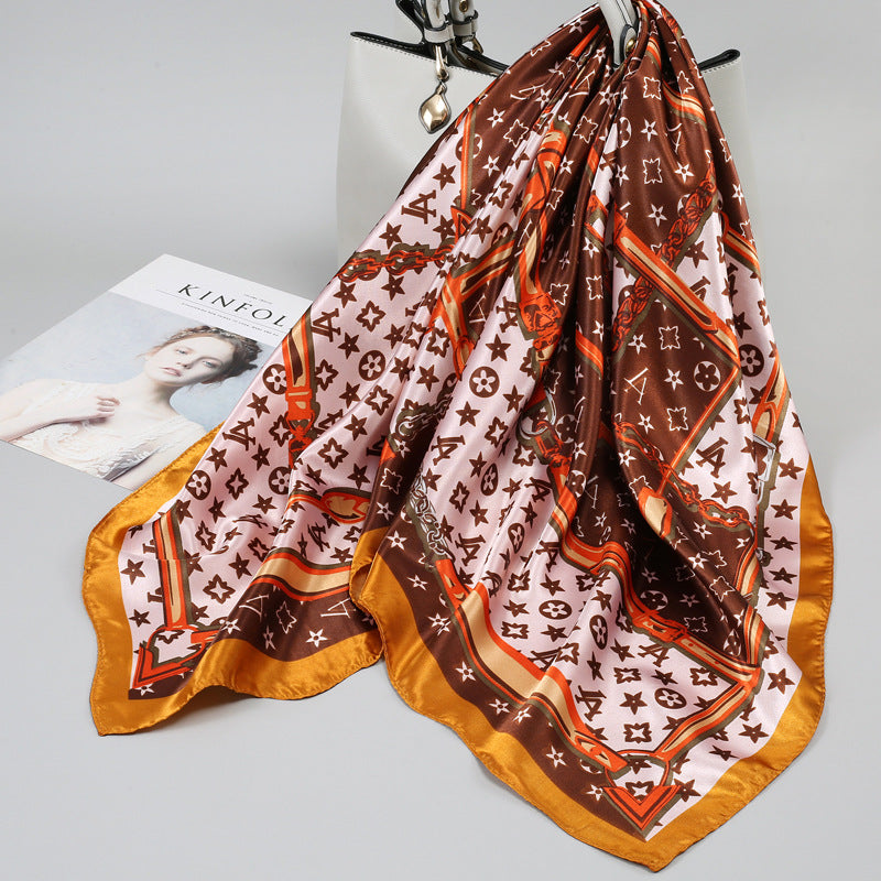 Large Kerchief Printed Female Mother's Outer Scarfs