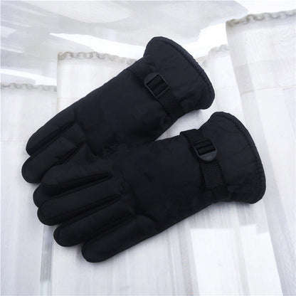 Men's Warm Cycling Skiing Fleece-lined Thickening Print Gloves