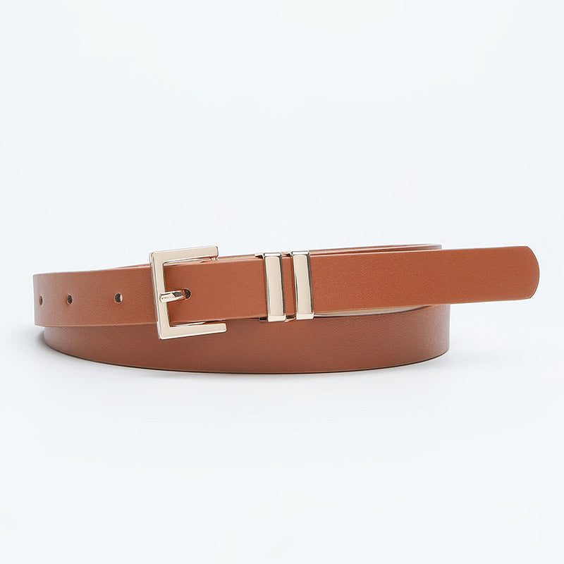 Women's Alloy Buckle Simple Dress Thin High-grade Belts