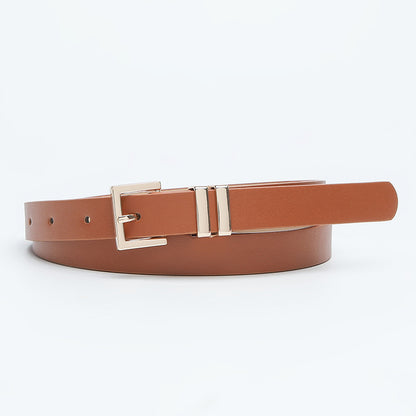 Women's Alloy Buckle Simple Dress Thin High-grade Belts