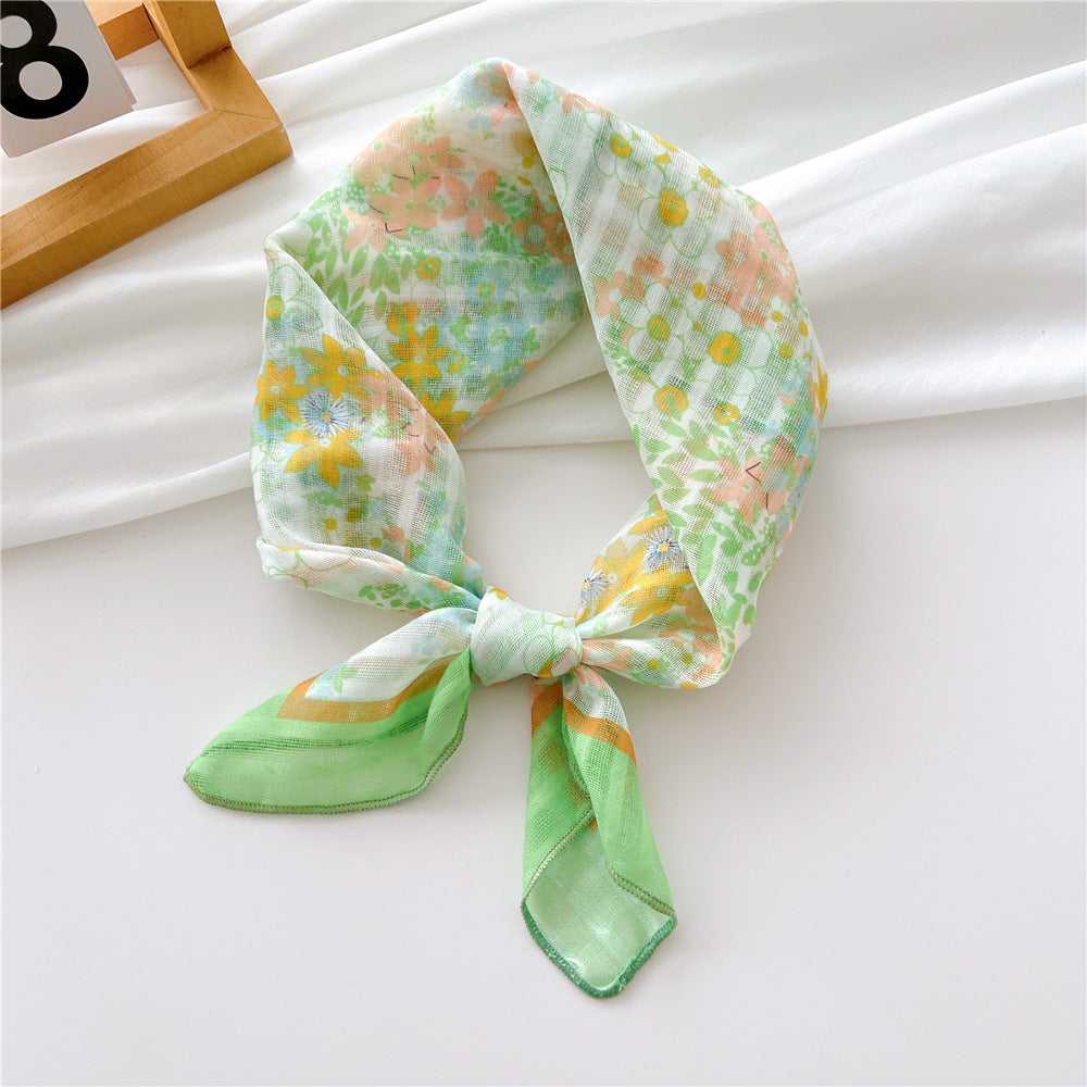 Women's Towel Silk Artistic Fashionable Elegant Hair Scarfs