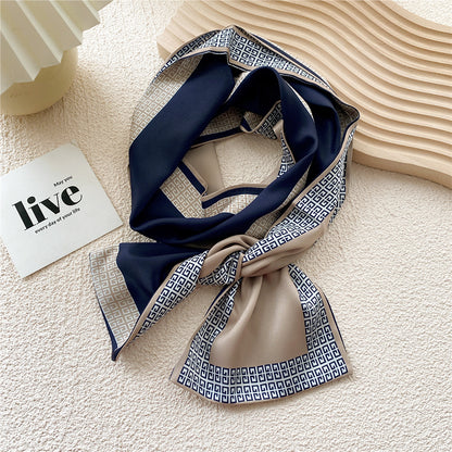 Women's Style Four Narrow Hair Band Tie Bag Temperament Scarfs