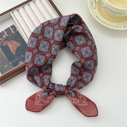 Women's Towel Soft Literary Decoration Silk Retro Scarfs