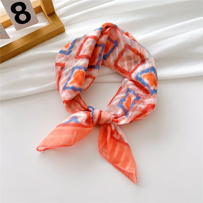 Women's Towel Silk Artistic Fashionable Elegant Hair Scarfs