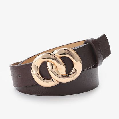 Women's Circle Personality Snap Button Fashion Decorative Belts