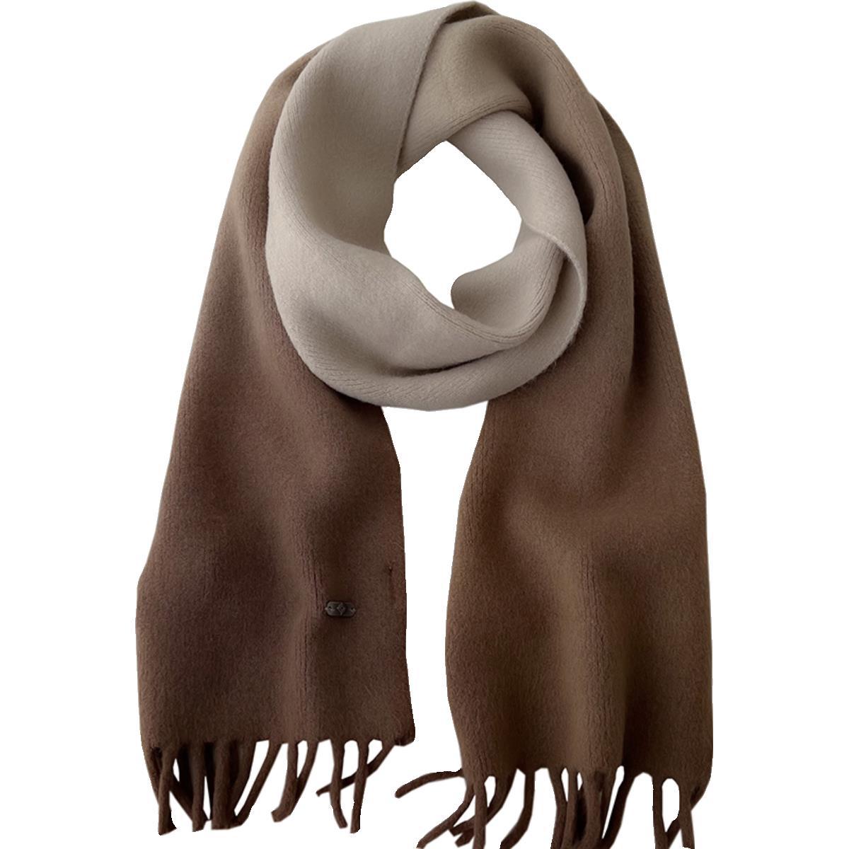 Women's Color Gradient Winter High-grade Cashmere Blended Scarfs