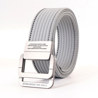 Men's Alloy Double Buckle Korean Weaving Nylon Belts