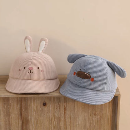 Cartoon Animal Semicircle Peaked Boys Casual Soft Brim Kids' Headwear