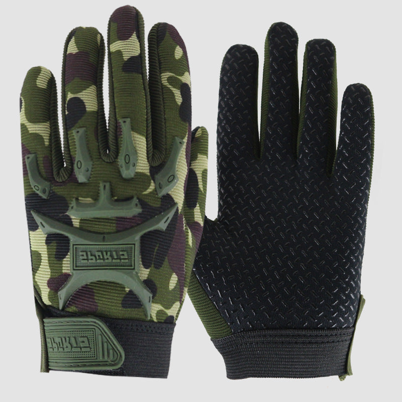 Children's Seal Boys Sports Fitness Full Finger Free Soldier Gloves